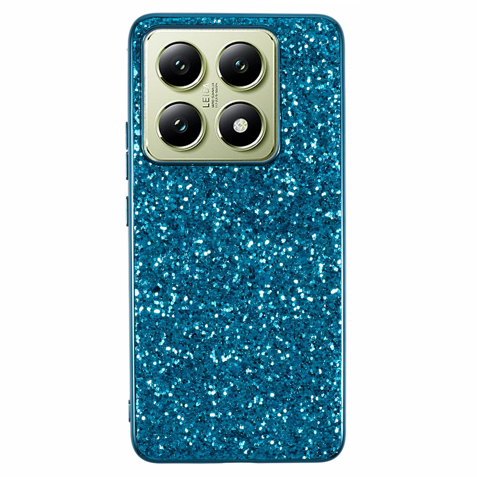 For Xiaomi 14T / 14T Pro Case TPU + PC Sparkling Glitter Phone Back Cover - Blue