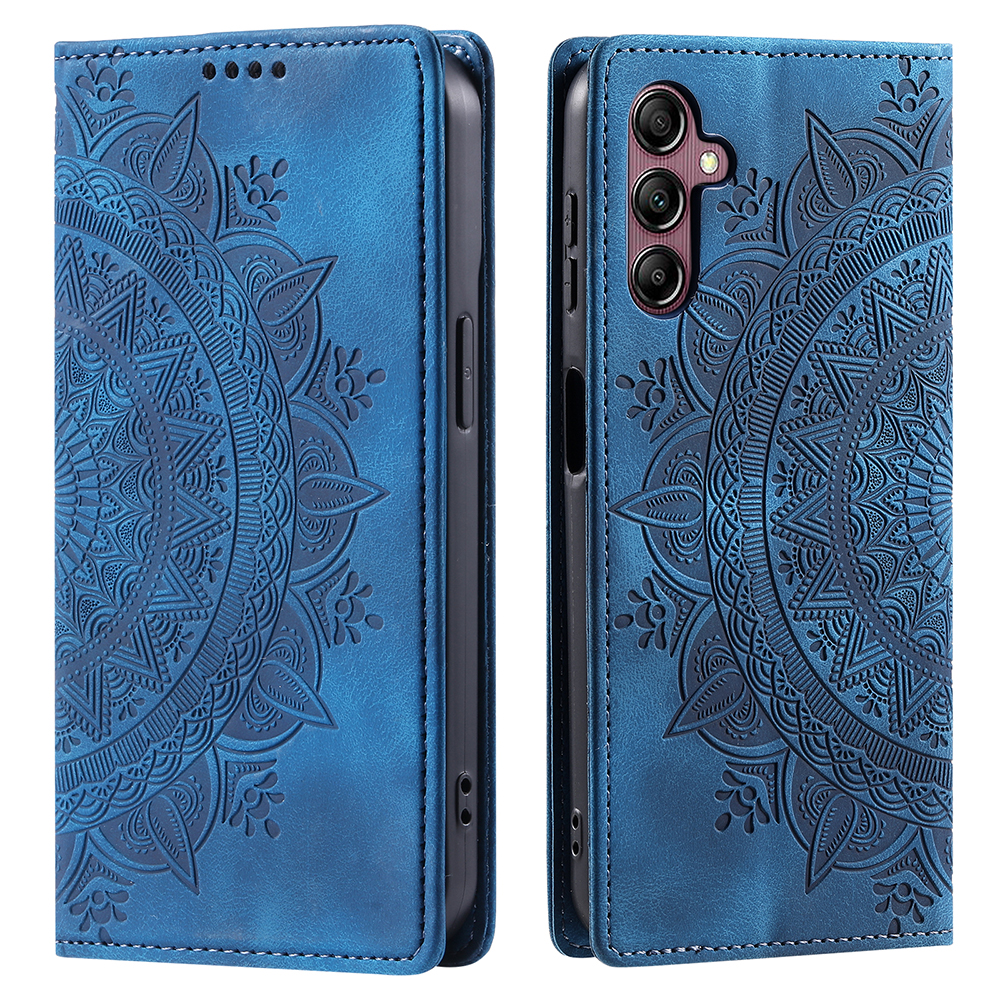 Style-010 For Samsung Galaxy A36 5G Case Magnetic Closing Leather Phone Cover Pattern Imprinted - Blue