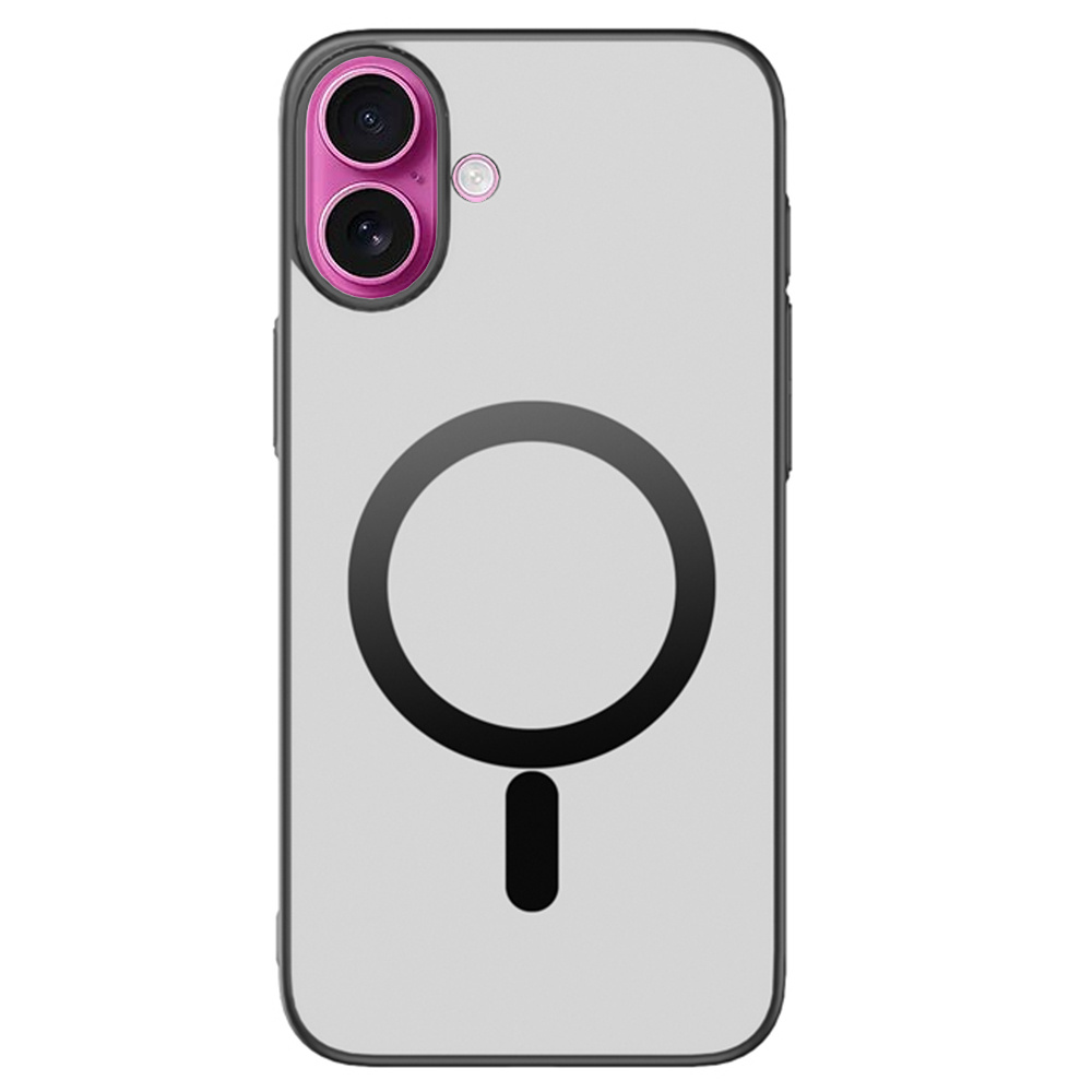 For iPhone 16 Plus Case Compatible with MagSafe Matte PC Back Cover - Black
