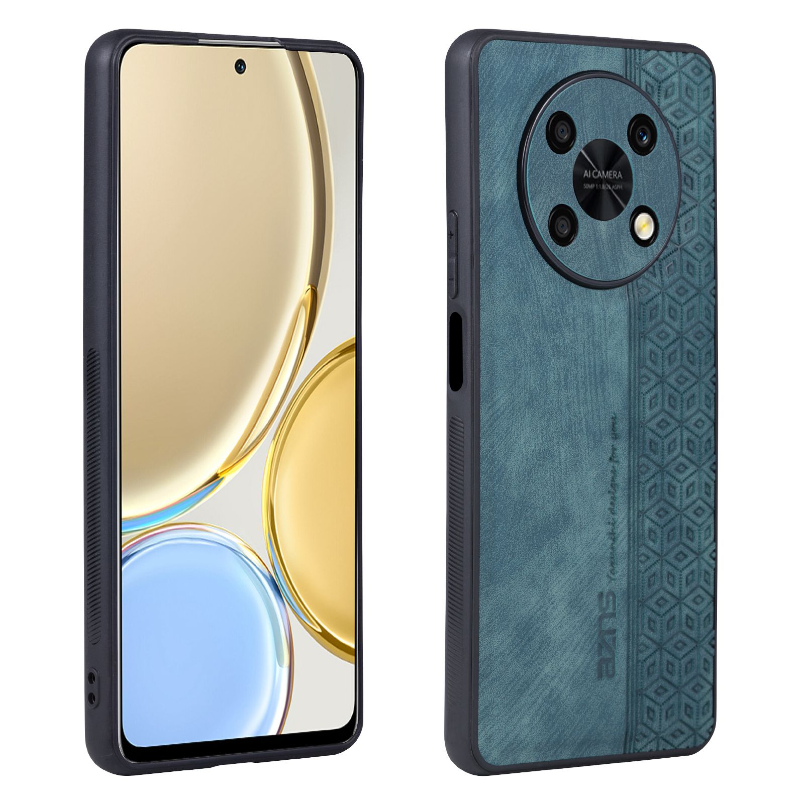 

Azns Für Huawei Genießt 50 Pro 4g / Nova Y90 4G Geprinktes Muster Telefonfall Kratzfestes Pu-leder-beschichtete Tpu-telefonabdeckung - Grün, Huawei Enjoy 50 Pro 4G
