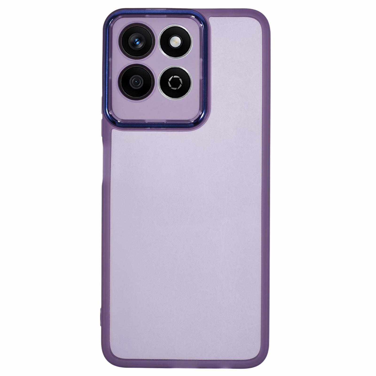 For Honor X7c 5G / X7c 4G / 200 Smart 5G Case Electroplated Camera Frame TPU Phone Cover - Transparent Purple