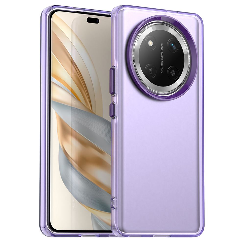 For Honor Magic7 Lite 5G / X9c 5G / X60 Pro 5G Case PC+TPU+PET Matte Anti-drop Phone Back Cover - Purple