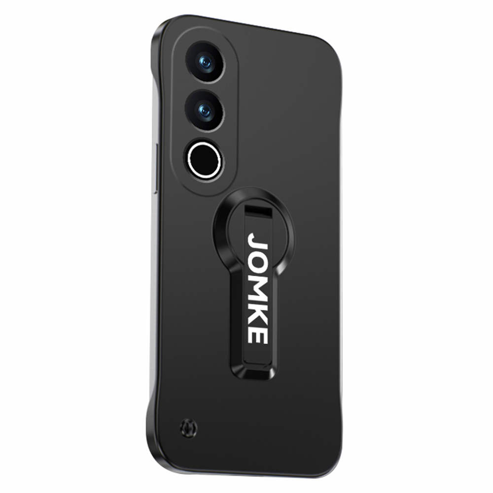 For OnePlus Ace 3V 5G Case Hard PC Frameless Baking Paint Kickstand Phone Cover - Black
