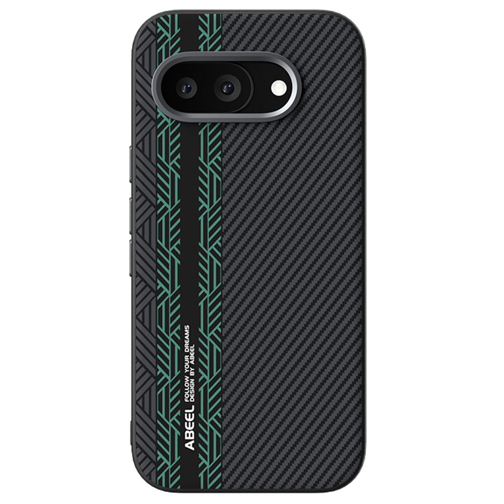 ABEEL For Google Pixel 9a Case PC + TPU + Aluminum Alloy + PU Leather Slim Phone Back Cover Magnetic Case - Texture 2