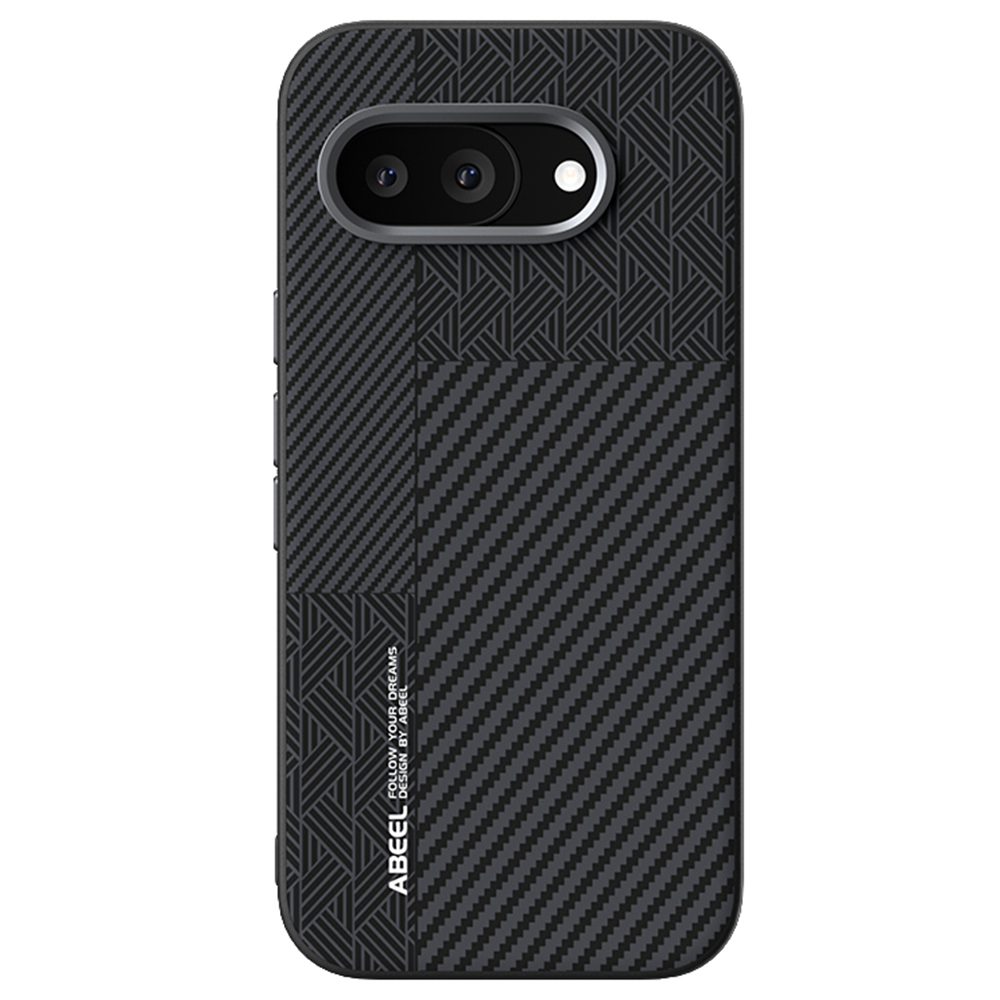 ABEEL For Google Pixel 9a Case PC + TPU + Aluminum Alloy + PU Leather Slim Phone Back Cover Magnetic Case - Texture 3