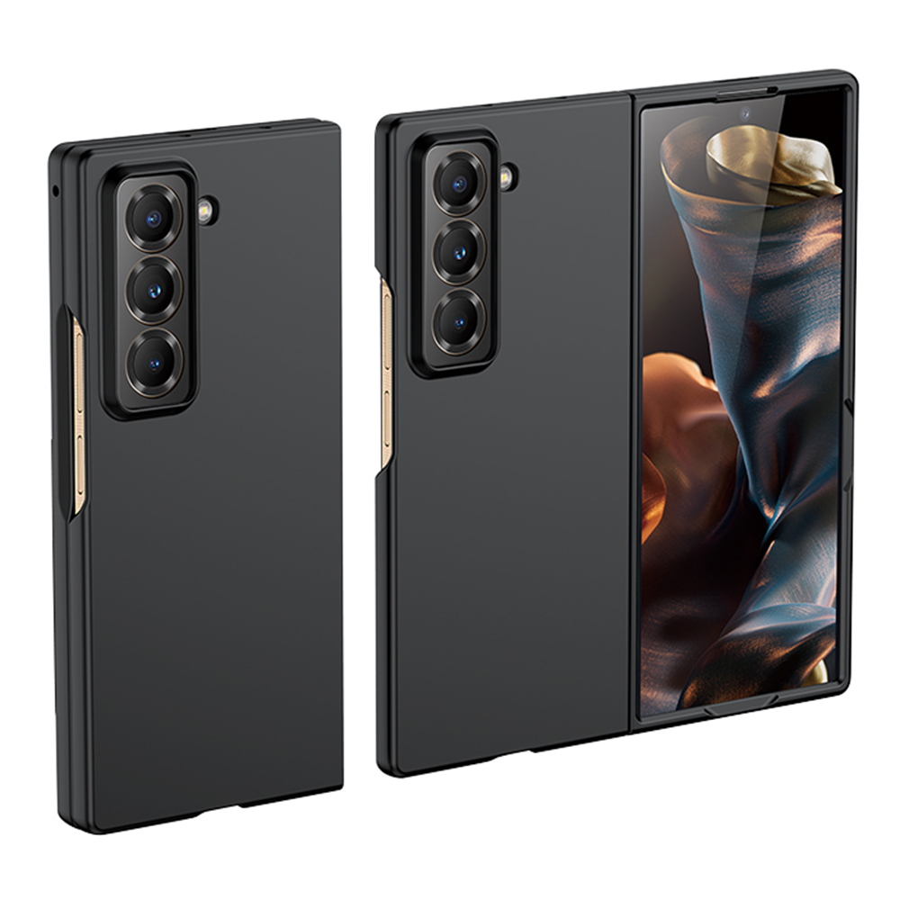 For Samsung Galaxy Z Fold Special Case Skin-Touch Texture Hard PC Folding Phone Cover - Black