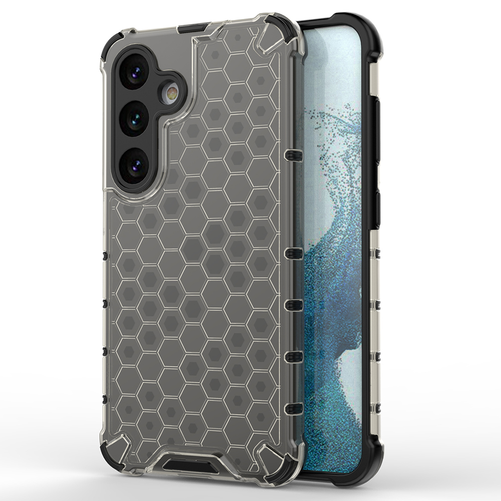 For Samsung Galaxy A36 5G Case PC+TPU Phone Cover Honeycomb Shape - Black