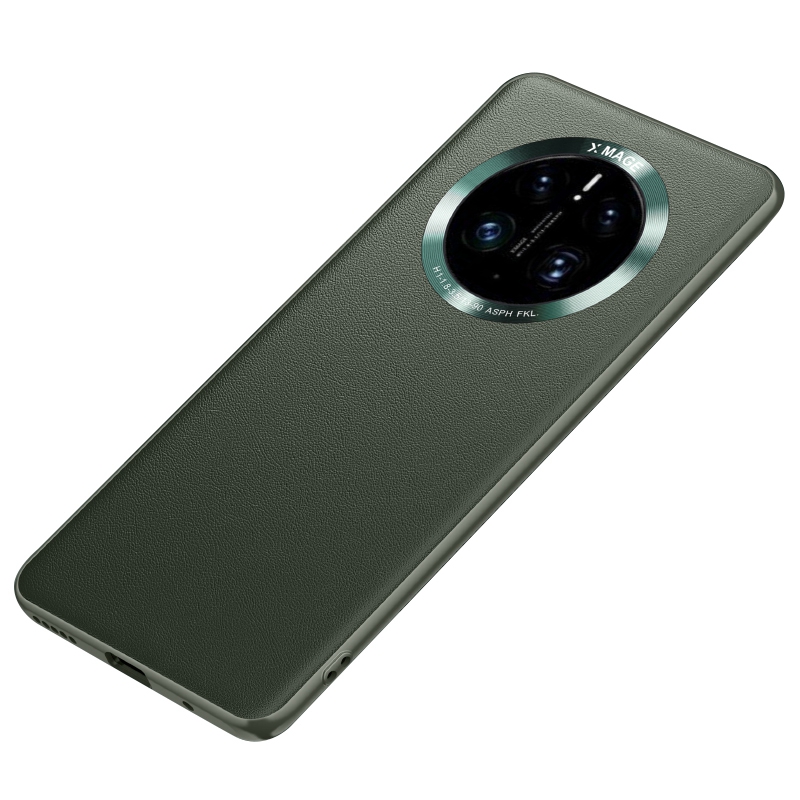 

Für Huawei Mate 50 Pro 4G Telefonhülle, Metall -objektivdesign Strukturierte PU -lederbeschichtung TPU + PC Protector Shell - Grün, Huawei Mate 50 Pro 4G