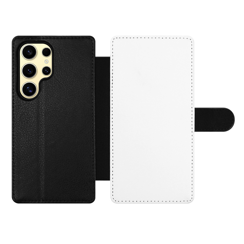 For Samsung Galaxy S25 Ultra Case PU Leather Sublimation Blank Smart Phone Cover with Card Holder