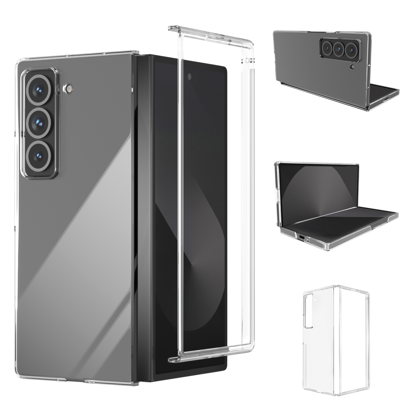 For Samsung Galaxy Z Fold Special Clear Case Anti-Drop Hard PC Phone Cover