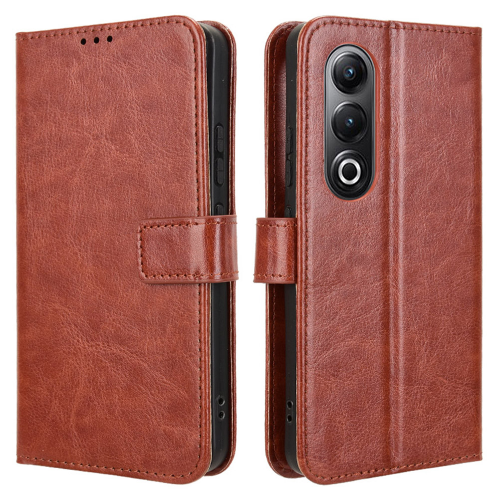 For itel S25 4G Case Crazy Horse Texture PU Leather Phone Wallet Cover - Brown