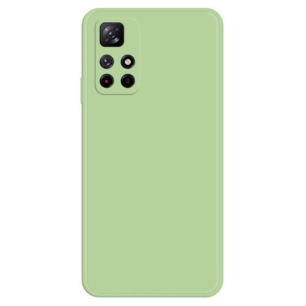 

Weiches TPU -gehäuse Für Xiaomi Poco M4 Pro 5G, Mikrofaserfutterflecken Mit Gerader Kantenrückerabdeckung - Grün, Xiaomi Poco M4 Pro 5G