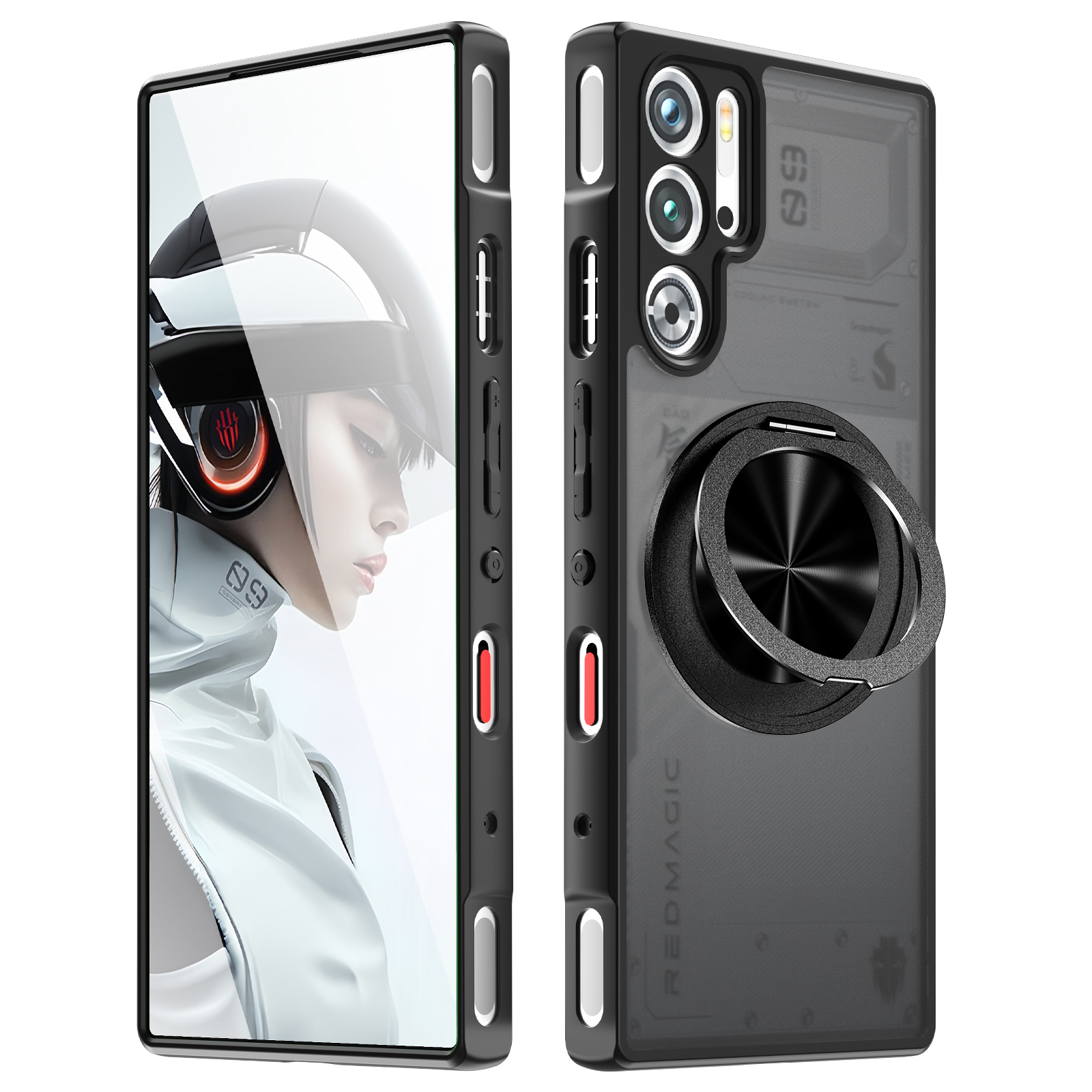 For Asus ROG Phone 8 5G / 8 Pro 5G Magnetic Case TPU + PC Rotary Kickstand Phone Cover