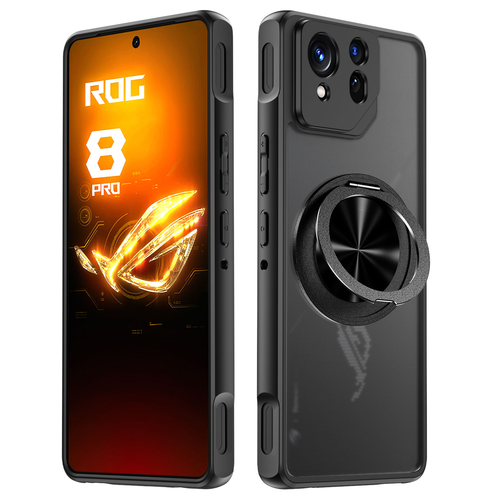 For ZTE nubia Red Magic 9 Pro 5G / 9 Pro+ 5G Magnetic Case TPU + PC Rotary Kickstand Phone Cover