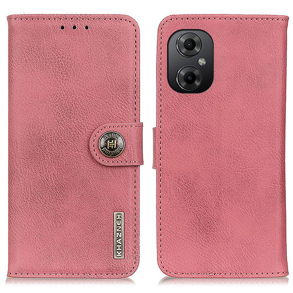 

Khazneh Für Xiaomi Poco M4 5G / M5 5G Kuhlattentextur PU Lederstand Hülle Schockdichte Flip Folio Telefon Brieftasche Abdeckung - Rosa, Xiaomi Poco M4 5G