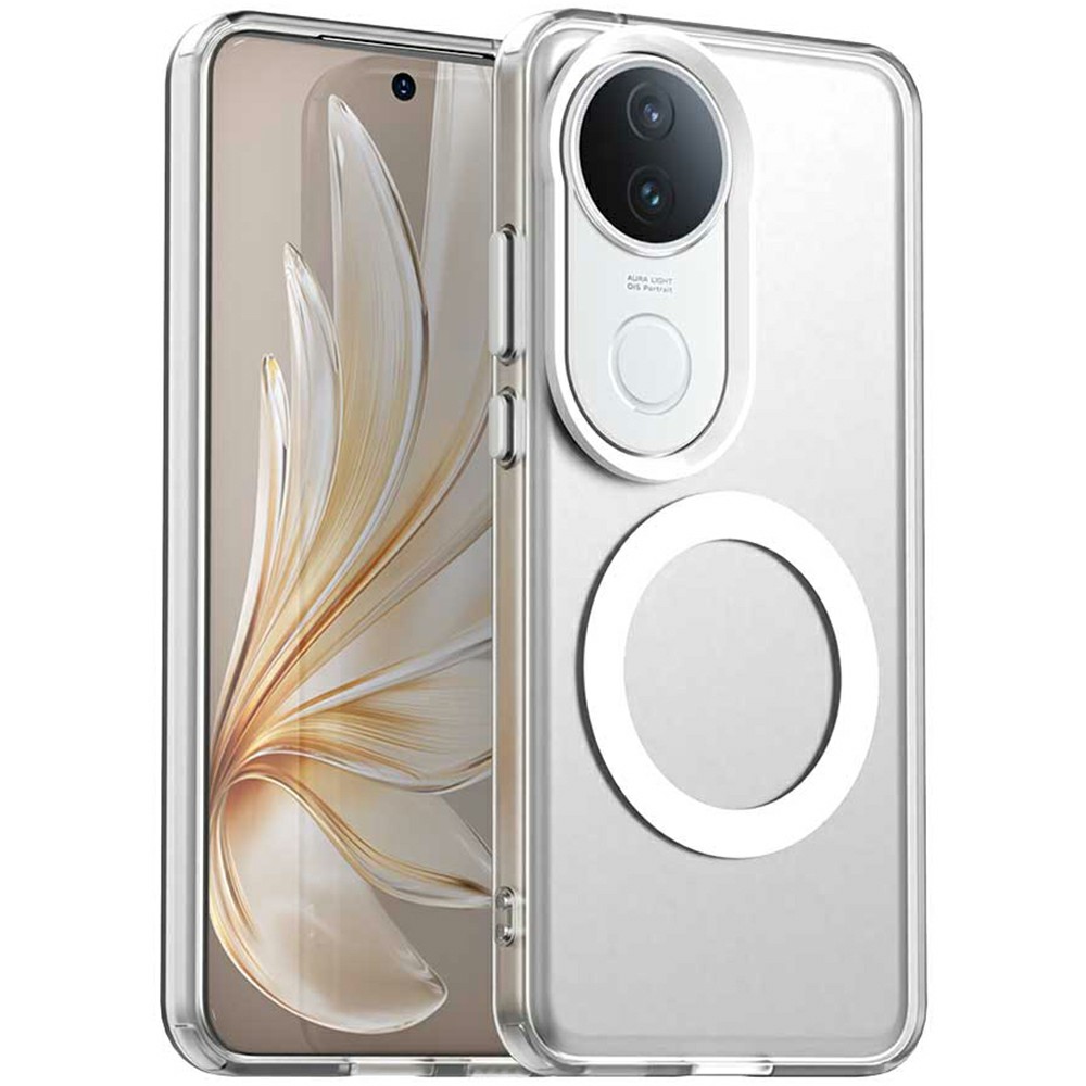 For vivo S20 5G Magnetic Case Anti Drop Hybrid Phone Back Cover - White