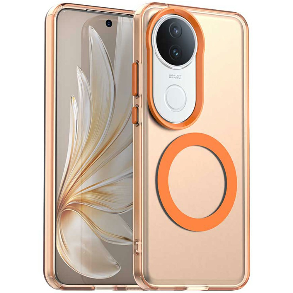For vivo S20 5G Magnetic Case Anti Drop Hybrid Phone Back Cover - Orange