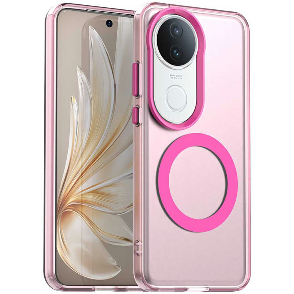 For vivo S20 5G Magnetic Case Anti Drop Hybrid Phone Back Cover - Red
