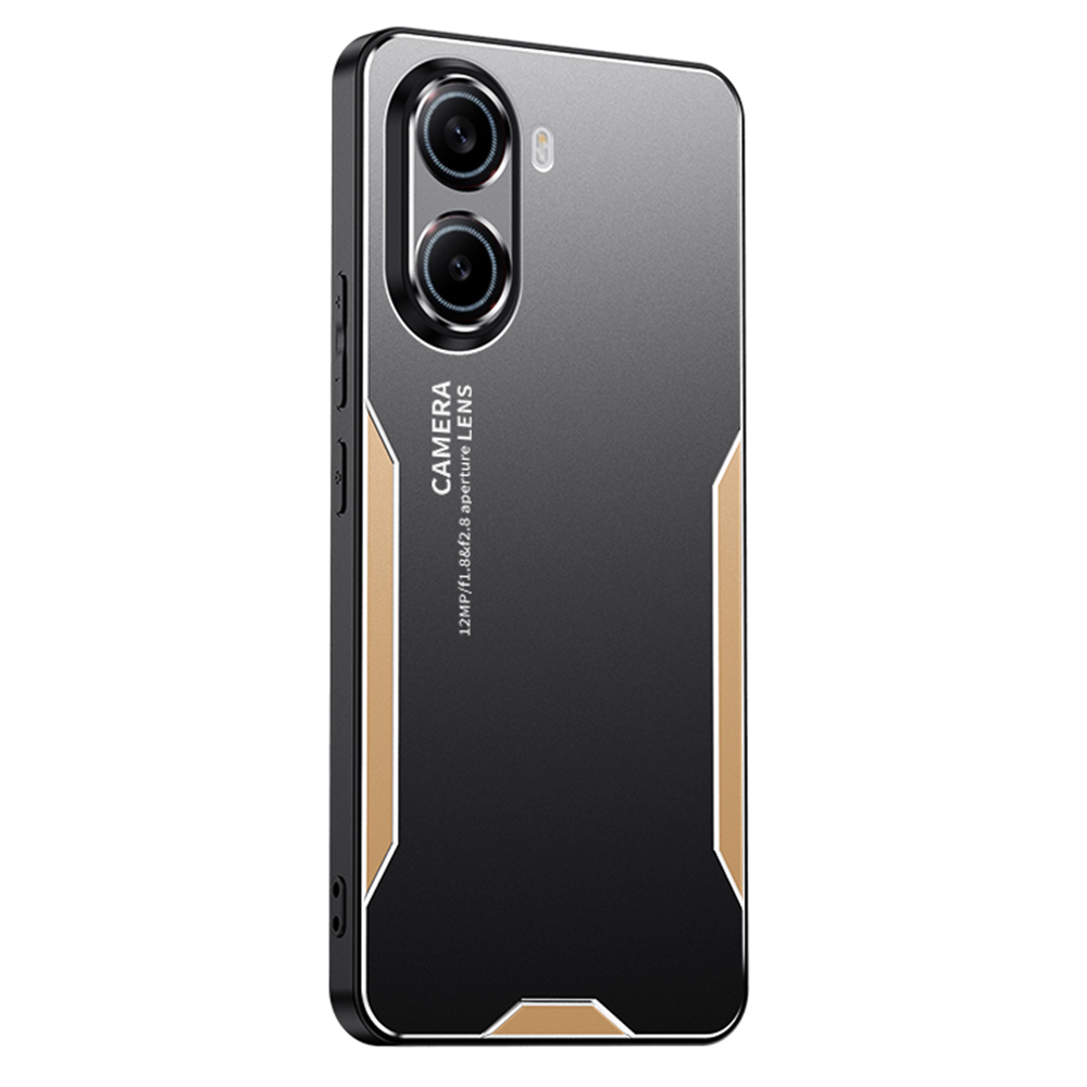 For Xiaomi Redmi Turbo 4 5G Phone Case Aluminium Alloy TPU PC Back Cover - Gold