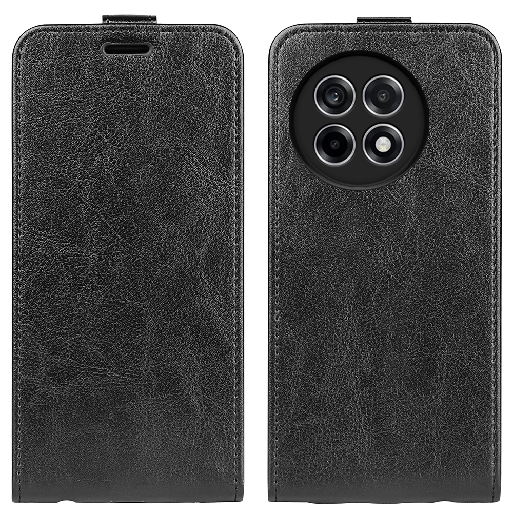 For OnePlus Ace 5 Pro 5G / Ace 5 5G / 13R 5G Case with Card Slots Vertical Flip Leather Phone Cover - Black