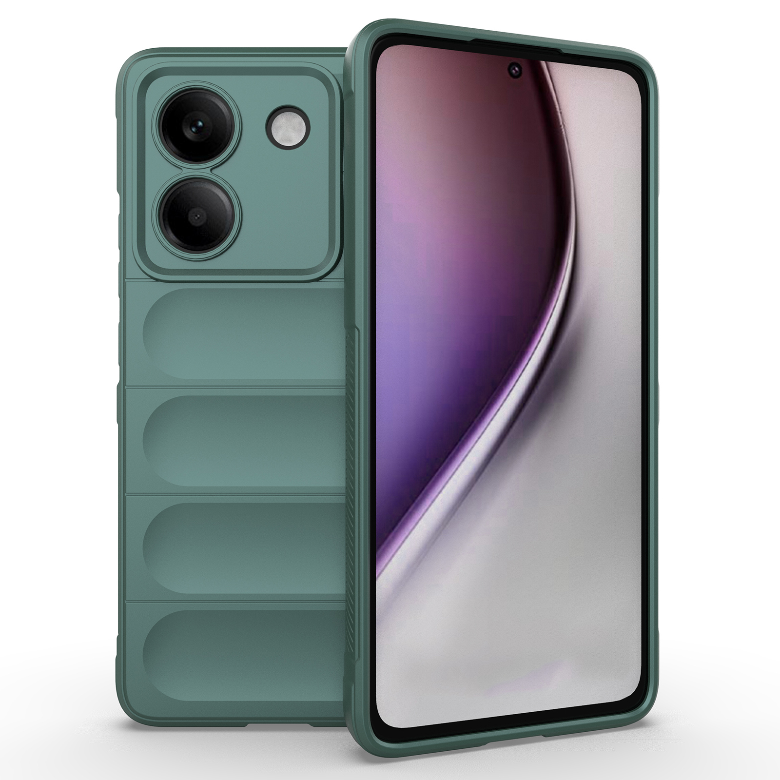 For Xiaomi Poco M7 Pro 5G Case Anti-Drop Soft TPU Rugged Phone Back Cover - Green