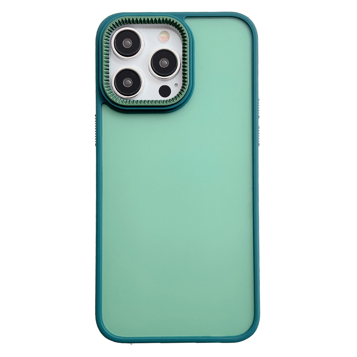 For iPhone 14 Pro Max Case Gear Inspired Design PC + TPU Skin Touch Phone Cover - Green