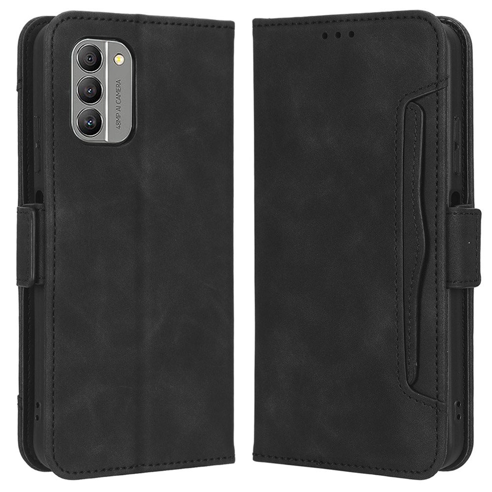 

Für Nokia G400 5G PU Leder Brieftasche Folio Phone Hülle Ständer Buchdesign Mehrere Kartensteckplätze Magnetic Protective Flip Cover - Schwarz, Nokia G400 5G