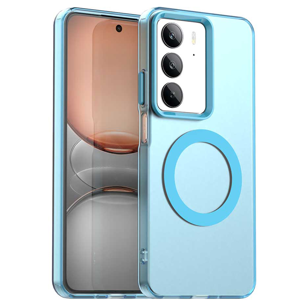 For Realme C75 4G Magnetic Case Anti Drop Hybrid Phone Back Cover - Blue