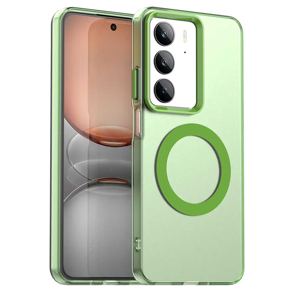 For Realme C75 4G Magnetic Case Anti Drop Hybrid Phone Back Cover - Green