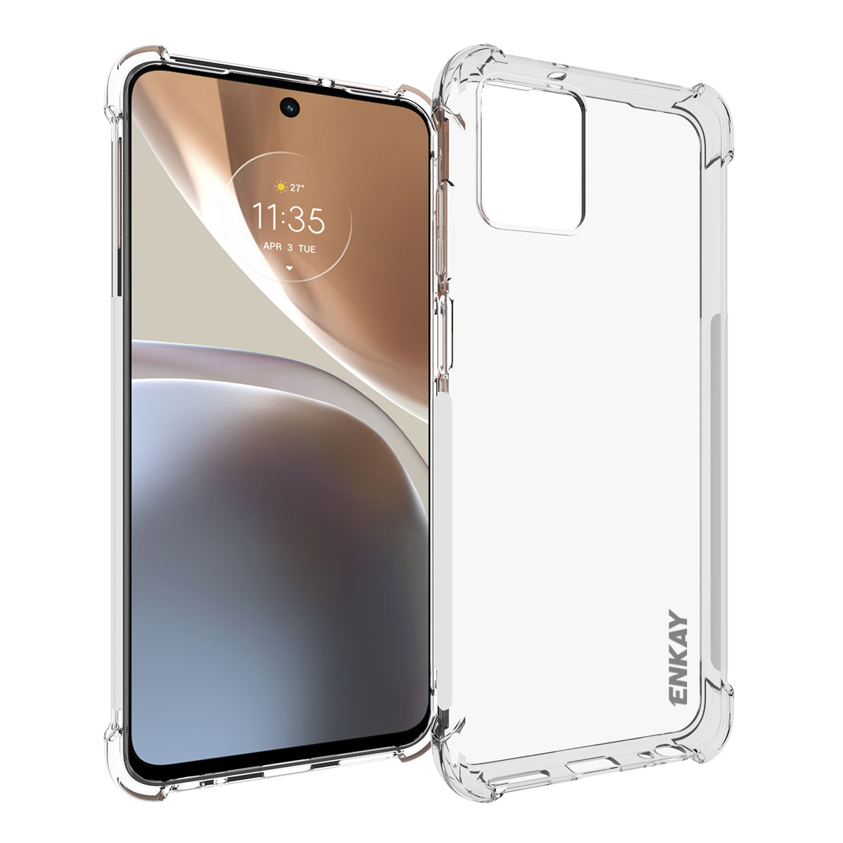

Enkay -hut Prince Für Motorola Moto G32 4G Enternete Eckers Telechungschaft Transparent School Stpu TPU -abdeckung, Motorola Moto G32 4G
