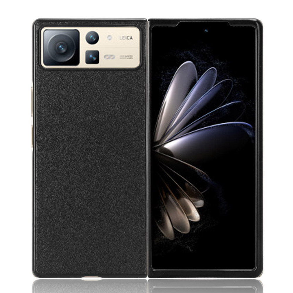 

Für Xiaomi Mix Fold 2 5G PU Leder+hartpc Cover Anti-fingerabdrücke Slim Shock Proof Protection Phone Hülle - Schwarz, Xiaomi Mix Fold 2 5G