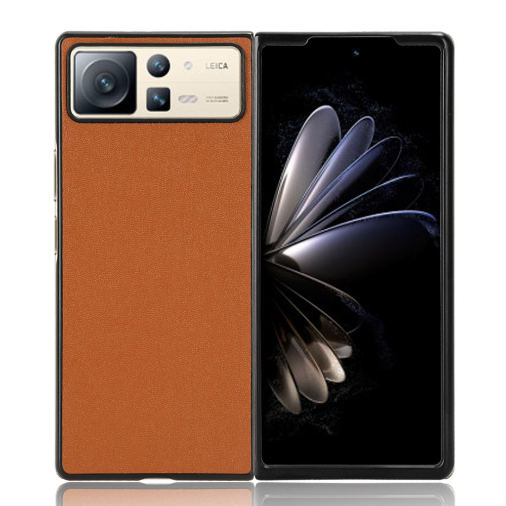 

Für Xiaomi Mix Fold 2 5G PU Leder+hartpc Cover Anti-fingerabdrücke Slim Shock Proof Protection Phone Hülle - Braun, Xiaomi Mix Fold 2 5G