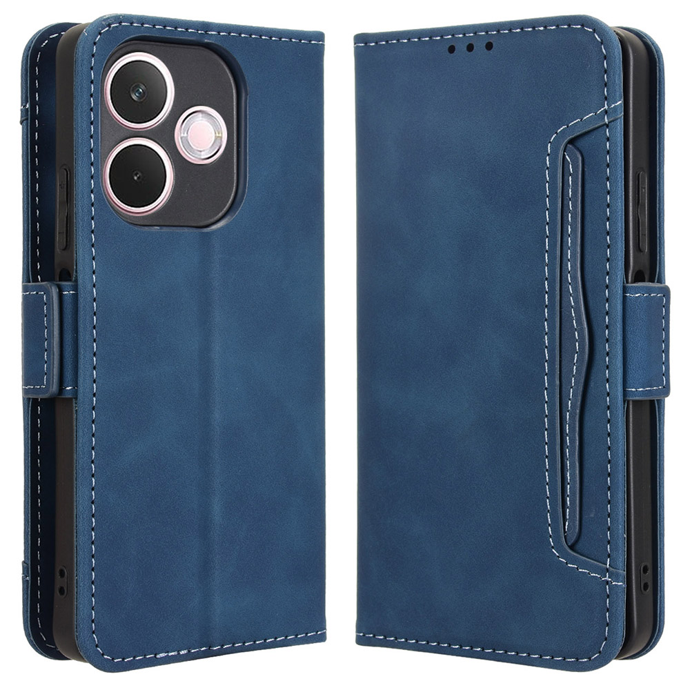 For Oppo A5 Pro 4G (Global) / 5G (Global) / A5 Energy 5G (China) Case Wallet Leather Phone Cover with Multiple Card Slots - Blue