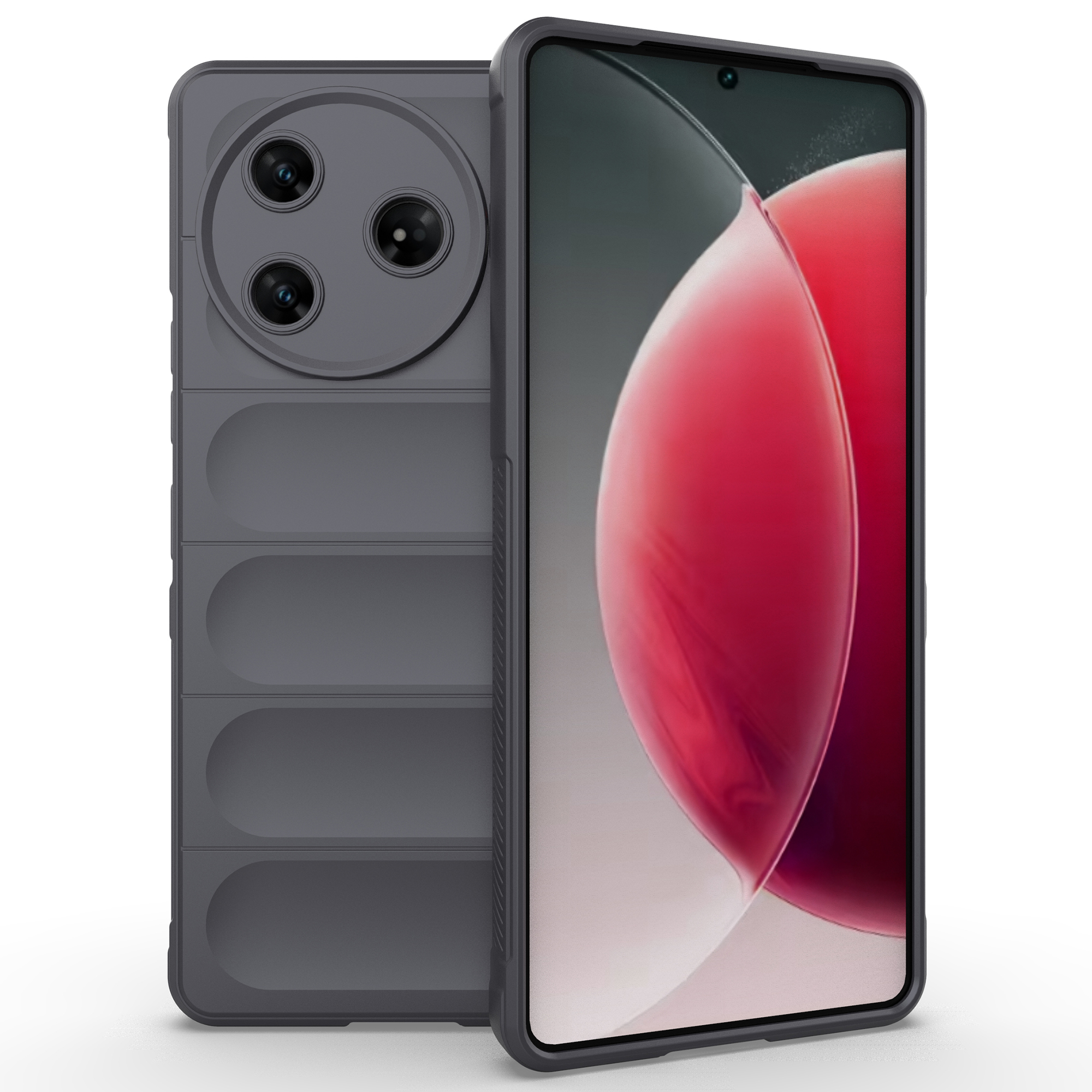 For TECNO Camon 30 Pro 5G Case Anti-Drop Soft TPU Rugged Phone Back Cover - Dark Grey