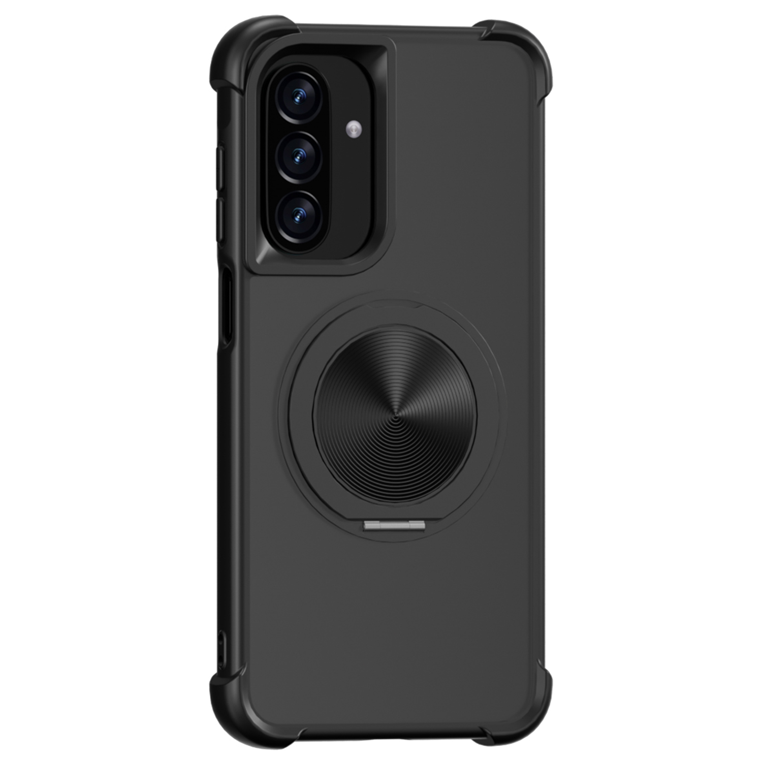 For Samsung Galaxy A26 5G Magnetic Case CD Vein Kickstand TPU + PC Phone Cover - Black