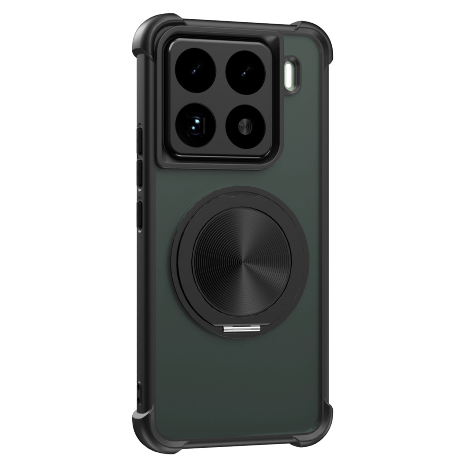 For Xiaomi 15 Pro Magnetic Case CD Vein Kickstand TPU + PC Phone Cover - Black