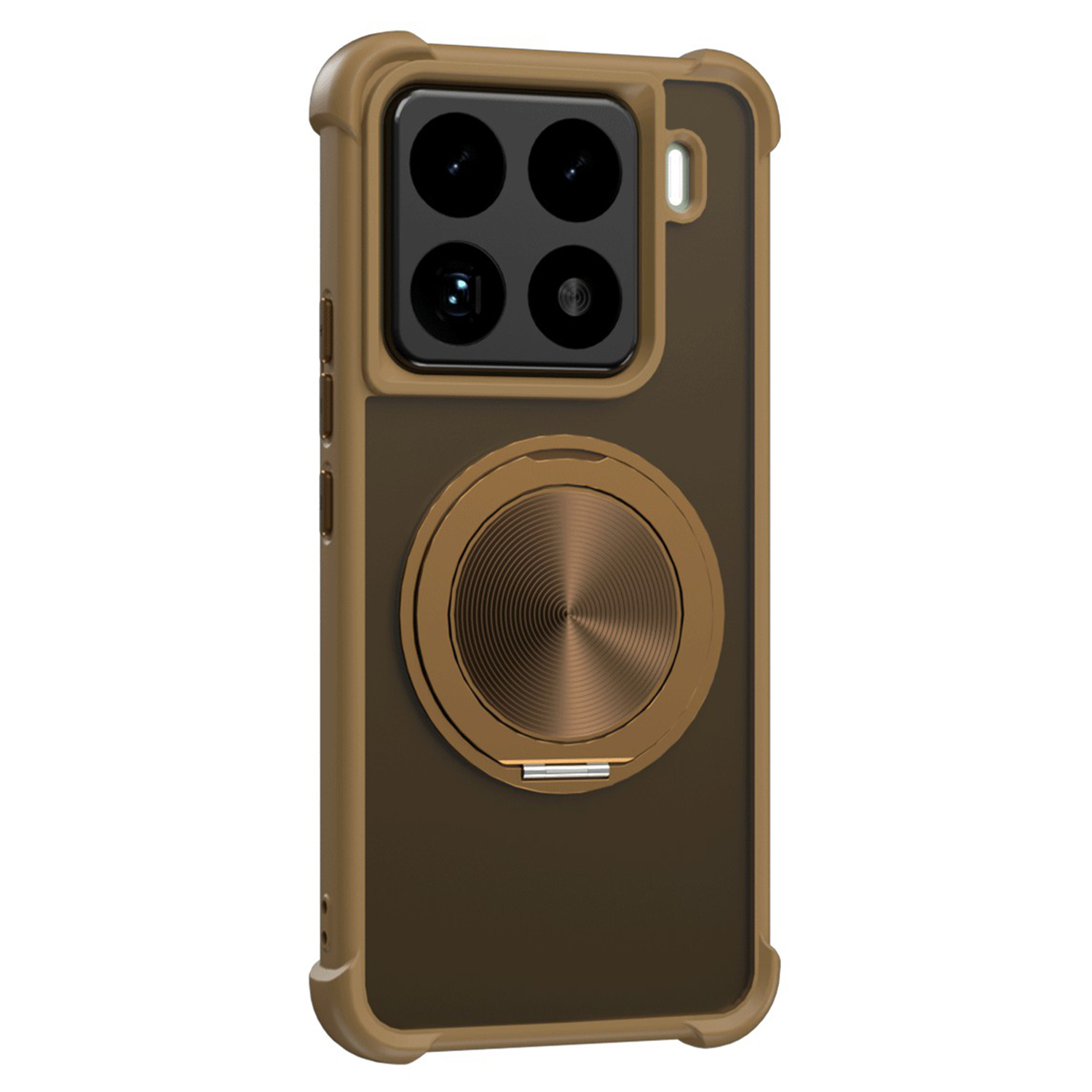 For Xiaomi 15 Pro Magnetic Case CD Vein Kickstand TPU + PC Phone Cover - Gold