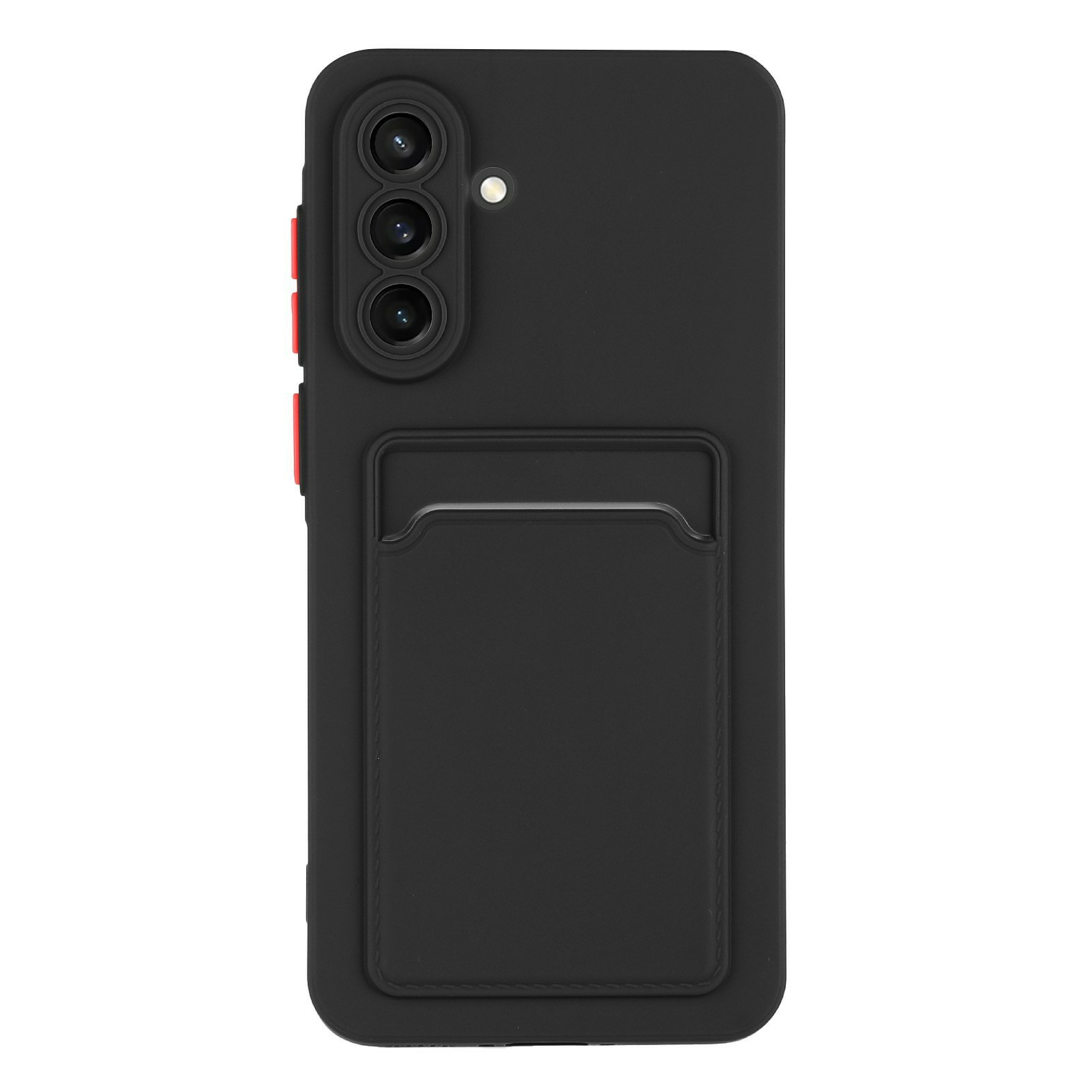 For Samsung Galaxy A56 5G Case Card Slot Matte Fingerprint-Free Back Cover - Black
