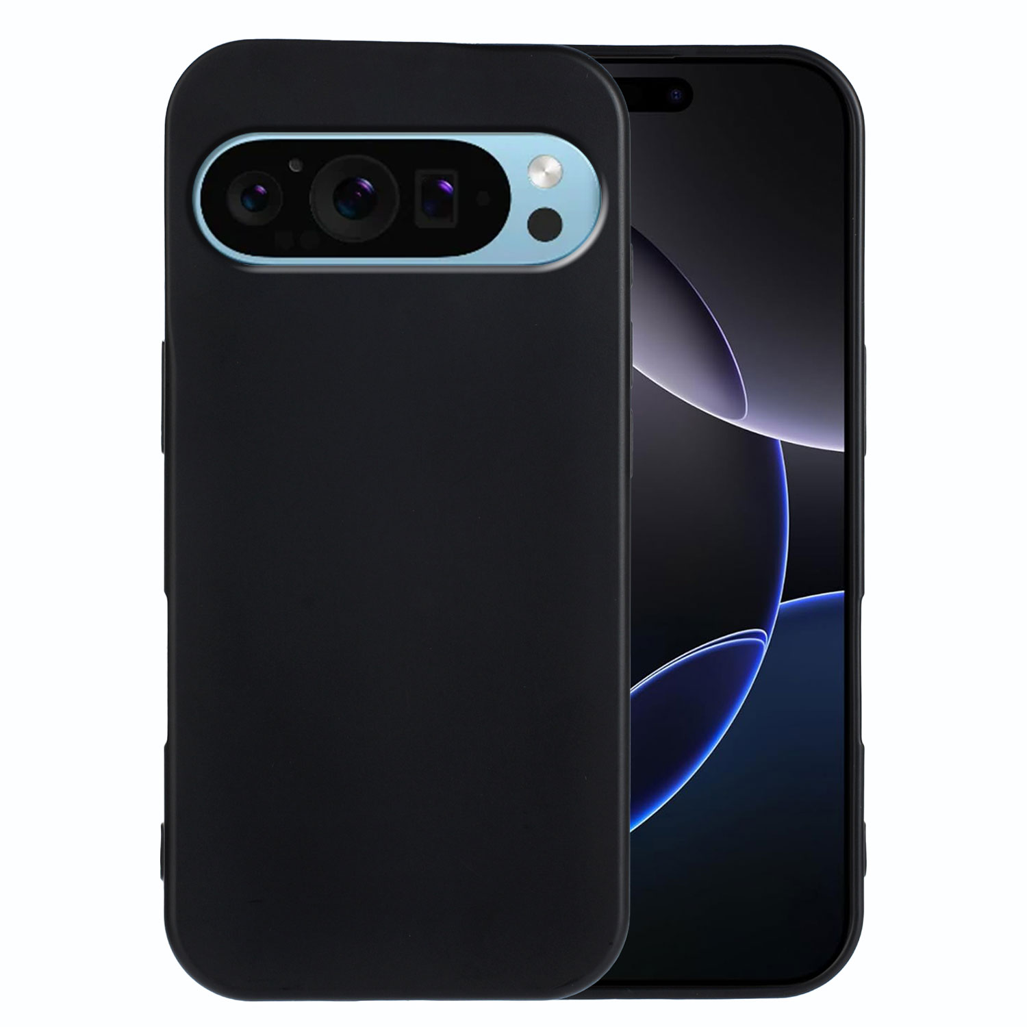 For Google Pixel 10 Pro / Google Pixel 10 / Google Pixel 9 Pro / Google Pixel 9 TPU Case Soft Matte Anti-fingerprint Phone Back Cover - Black