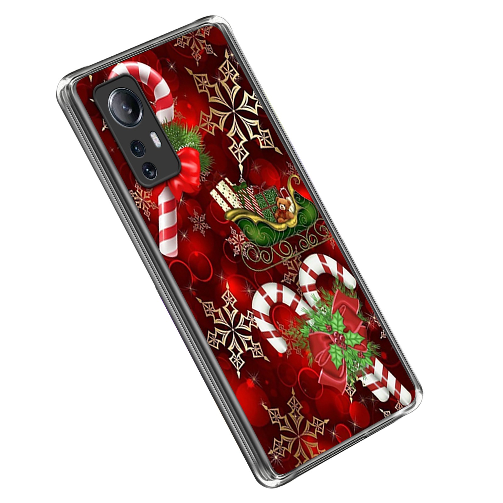 

Musterdruckkoffer Der Weihnachtserie Für Xiaomi 12 Lite 5G, Flexible Tpu-anti-kratzer-rückseite - Zuckerstange, Xiaomi 12 Lite 5G