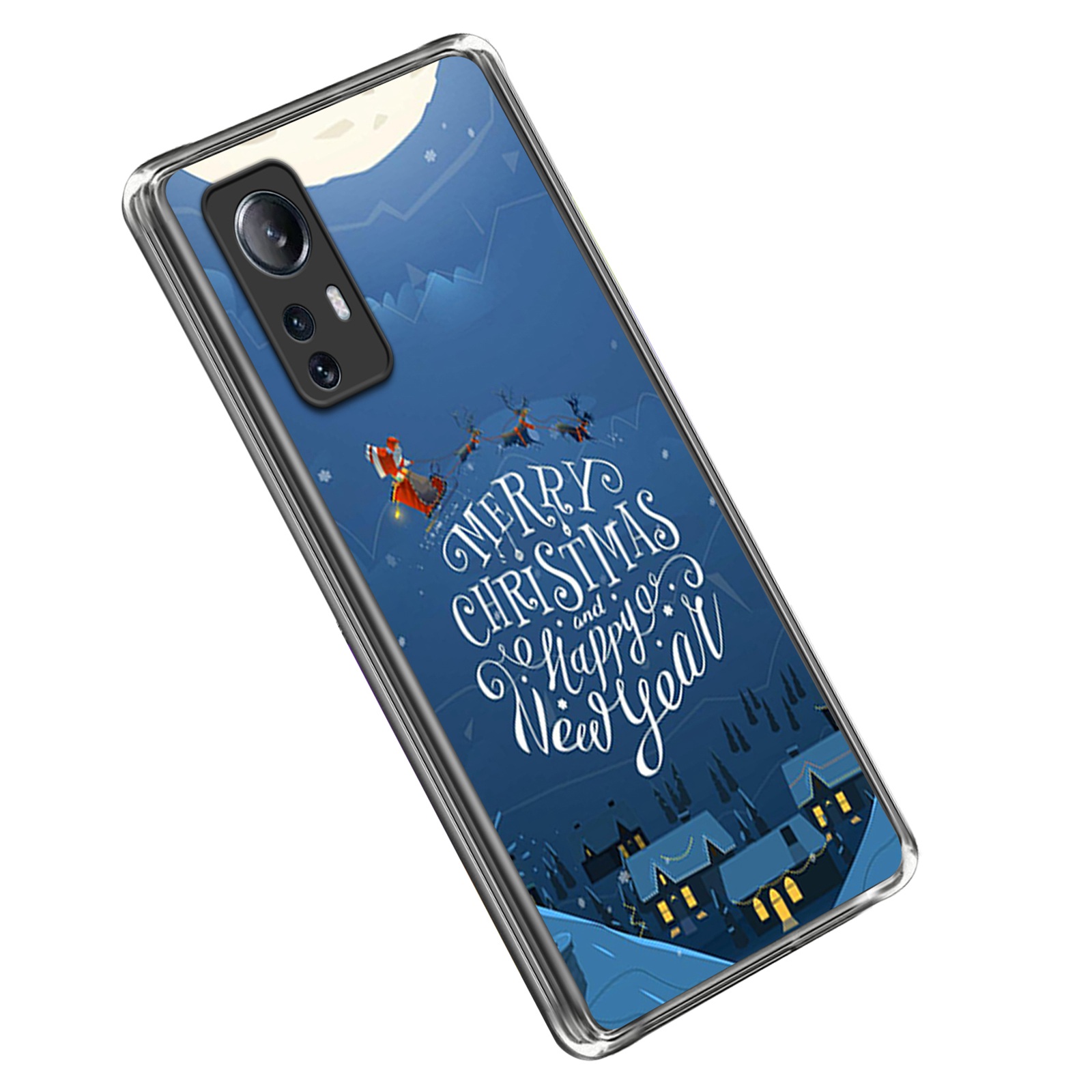 

Musterdruckkoffer Der Weihnachtserie Für Xiaomi 12 Lite 5G, Flexible Tpu-anti-kratzer-rückseite - Weißes Frohe Weihnachten, Xiaomi 12 Lite 5G