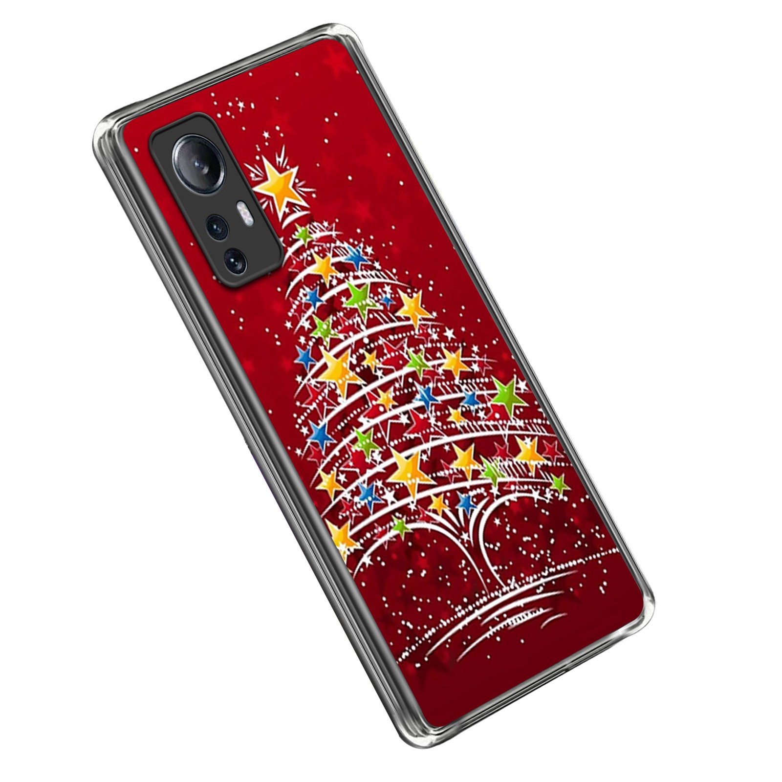 

Musterdruckkoffer Der Weihnachtserie Für Xiaomi 12 Lite 5G, Flexible Tpu-anti-kratzer-rückseite - Stern Weihnachtsbaum, Xiaomi 12 Lite 5G