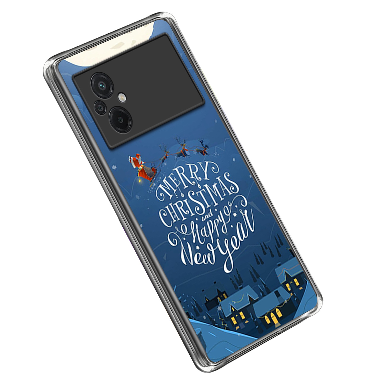 

Für Xiaomi Poco M5 5G / M4 5G Christmas Series Cute Muster Druck Tpu-hülle Anti-kratzer-telefon Zurück-deckung - Weißes Frohe Weihnachten, Xiaomi Poco M5 5G