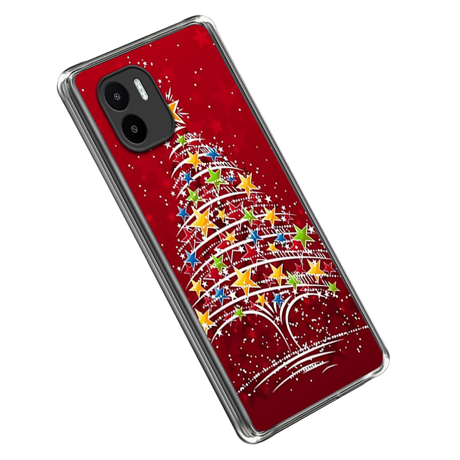 

Für Xiaomi Redmi A1 4G Christmas Series Cute Muster Druckkoffer Soft TPU Phone Protective Cover - Stern Weihnachtsbaum, Xiaomi Redmi A2 4G