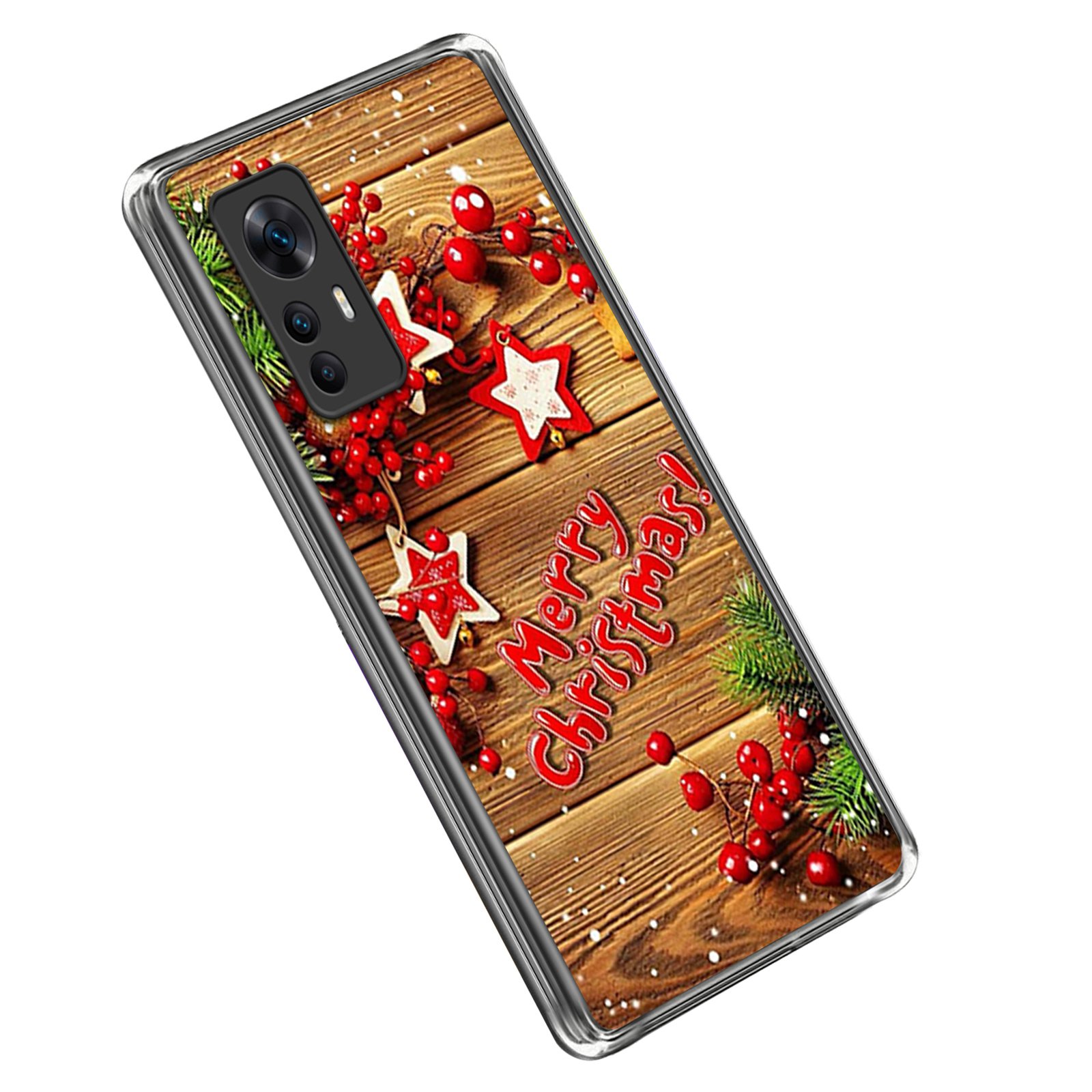 

Weihnachtserie Soft Tpu-abdeckung Für Xiaomi Redmi K50 Ultra 5G, Musterdruck Drop-sof-anti-kratzer-telefonabdeckung - Rote Frohe Weihnachten, Xiaomi Redmi K50 Ultra