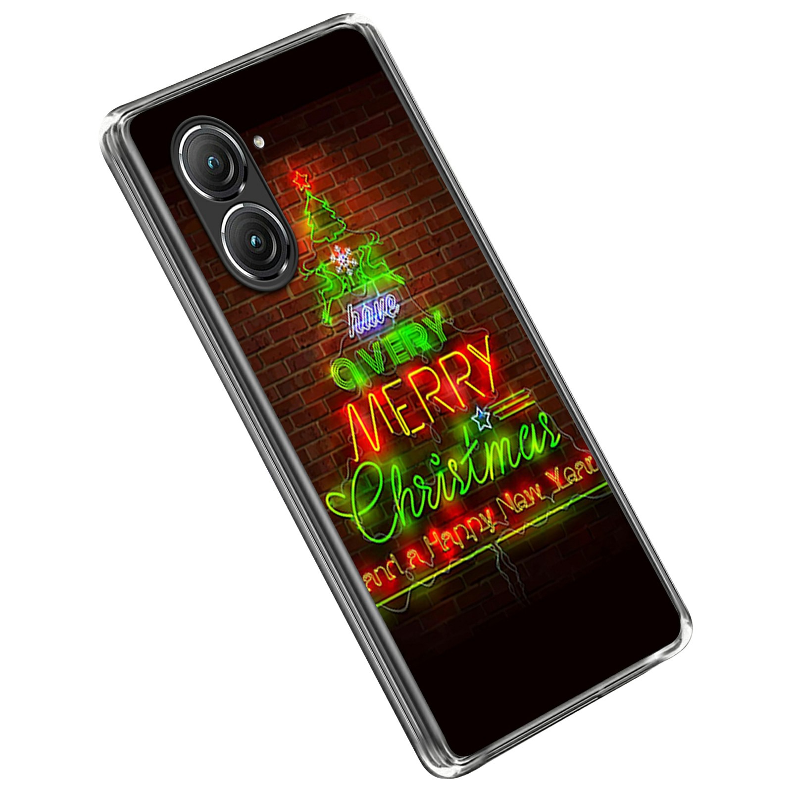 

Für Asus Zenfone 9 5G Christmas Series Muster Printing Tpu-rückdecke Drop-proof-slim-handy-hülle - Fröhliche Weihnachten, Asus Zenfone 9 5G