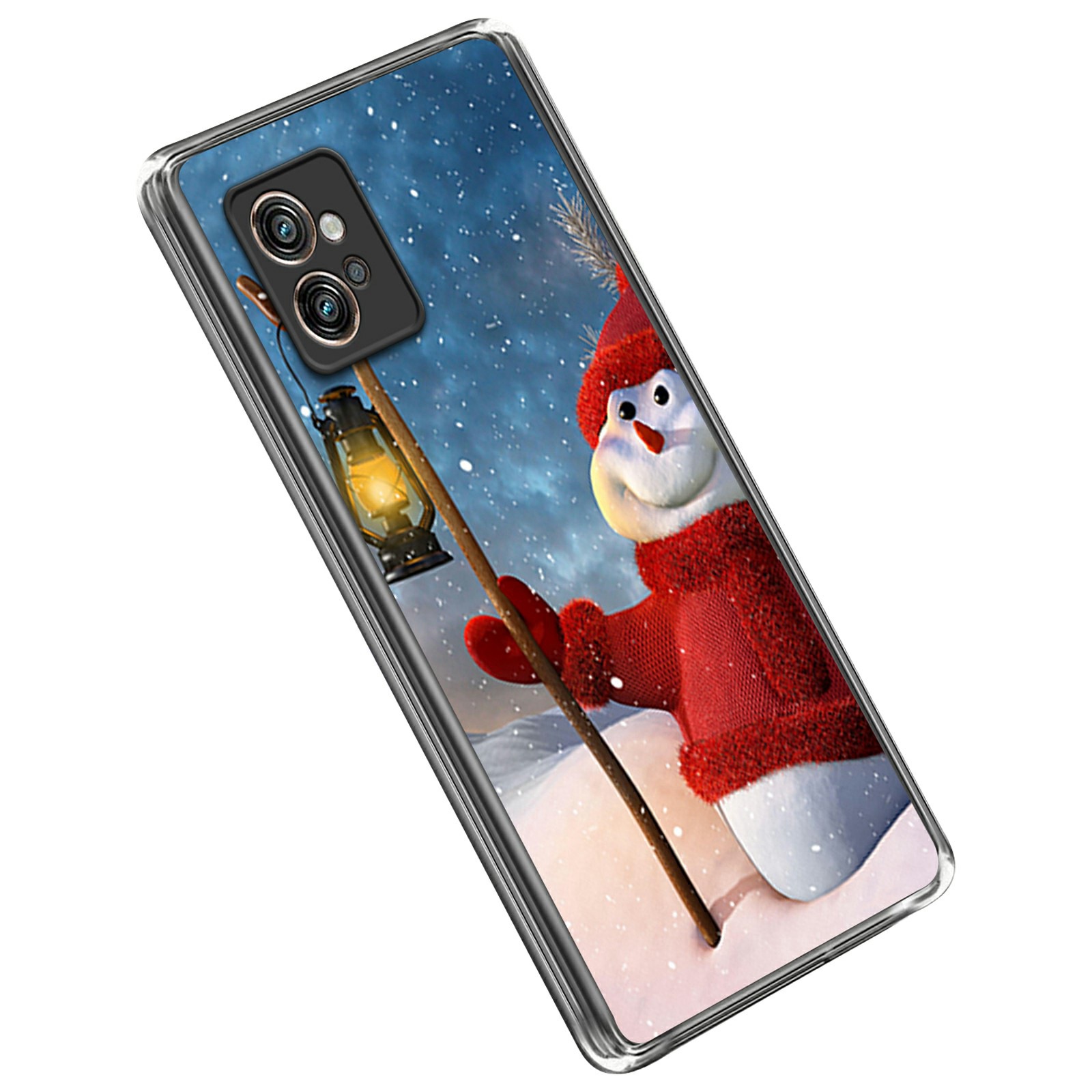 

Für Motorola Moto G32 4G Christmas Series TPU Back Cover Cute Muster Druck Anti-fall-telefonhülle - Schneemann, Motorola Moto G32 4G