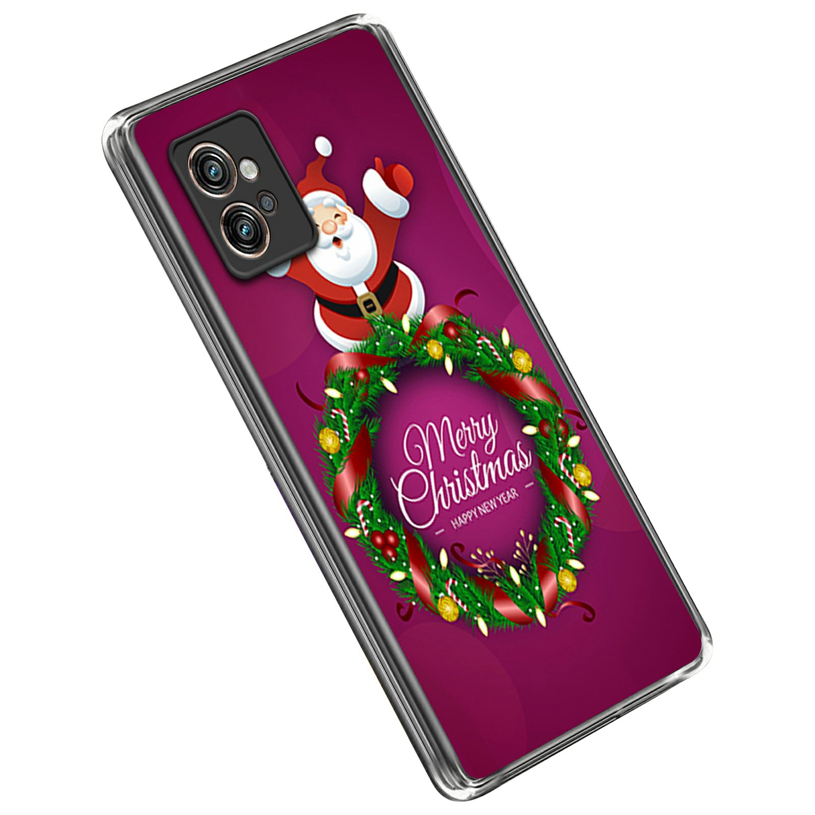 

Für Motorola Moto G32 4G Christmas Series TPU Back Cover Cute Muster Druck Anti-fall-telefonhülle - Girlande, Motorola Moto G32 4G
