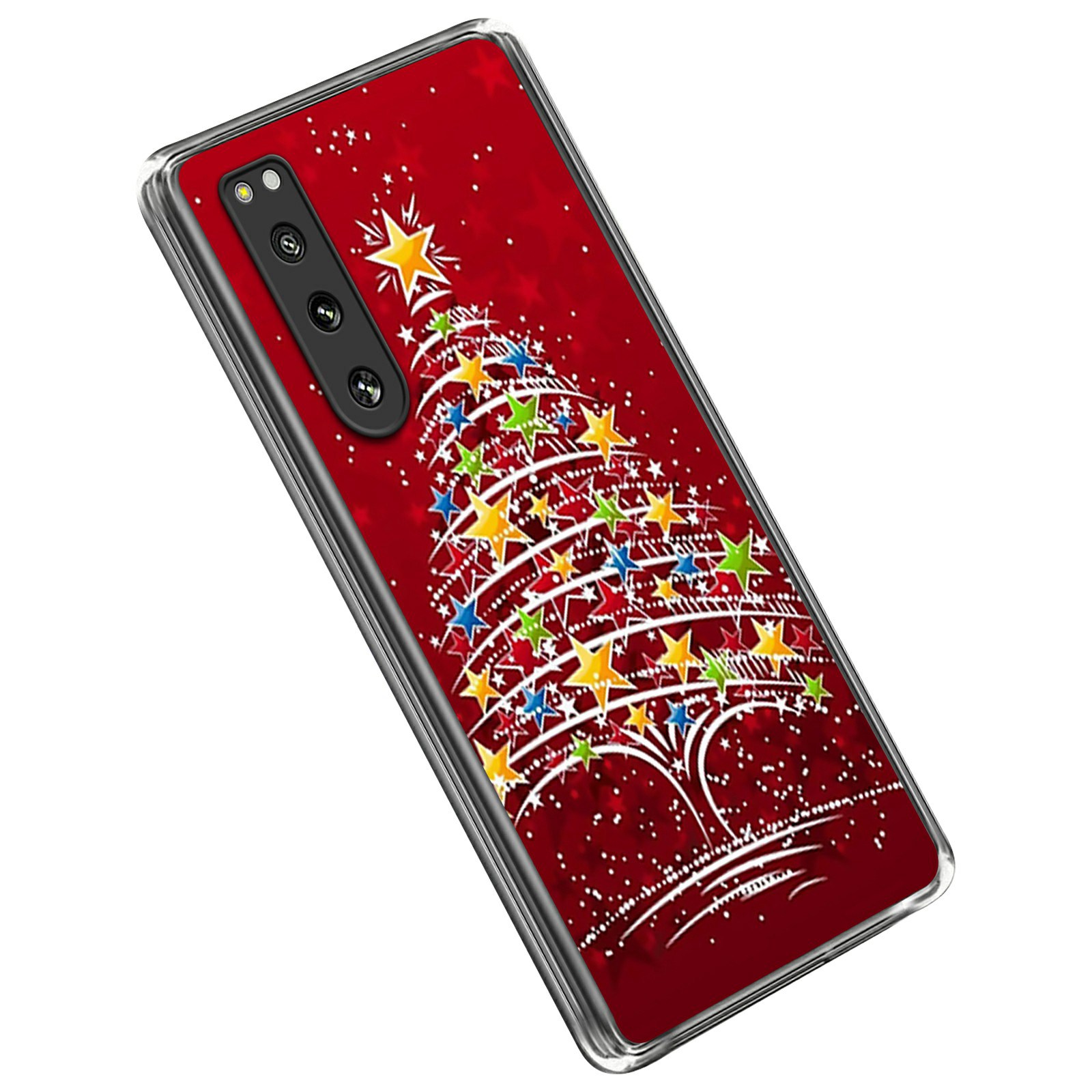 

Weihnachtserie TPU -telefonabdeckung Für Sony Xperia 5 IV 5G, Stoßdämpfer Muster Druckmobile Handy Fall - Stern Weihnachtsbaum, Xperia 5 IV 5G