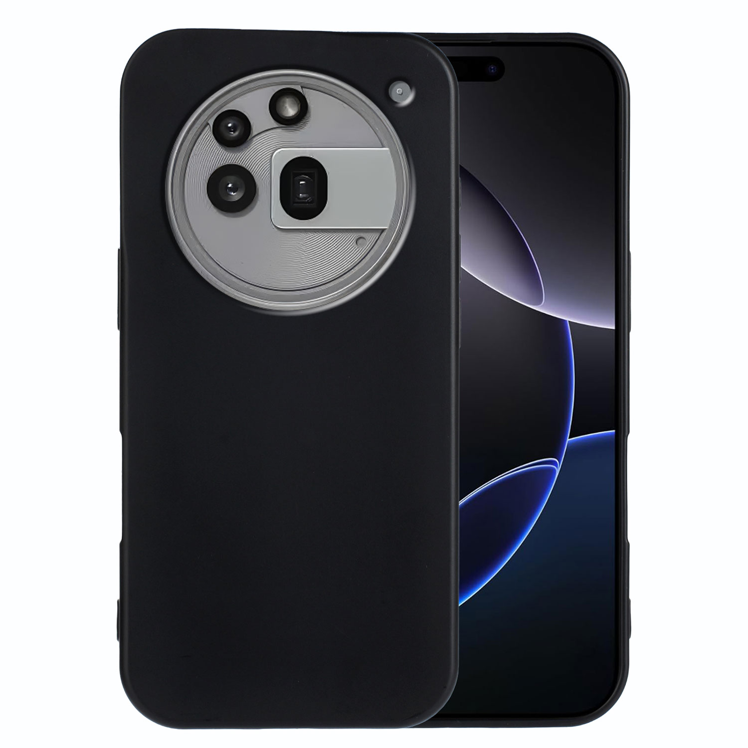 For Nothing Phone (3a) Pro TPU Case Soft Matte Anti-fingerprint Phone Back Cover - Black